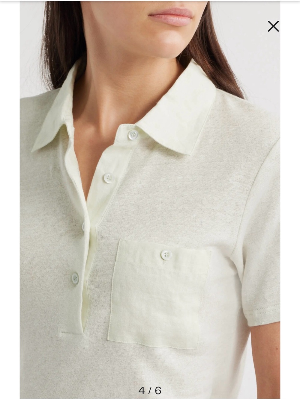 Frame Light Sage Polo Shirt with Chest Pocket